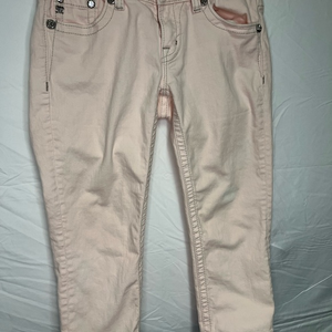 Miss Me Blush “Bubble Gum” Pink  Low Rise Skinny Jean Size 28.‎